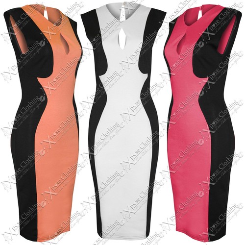 Robes midi moulantes noires - midi,