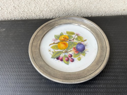 Assiette décor fruits - , en