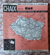 SNCF CHAIX INDICATEUR  REGION
