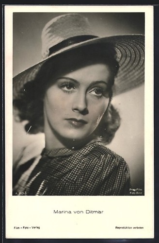 Carte postale actrice - de, l'actrice