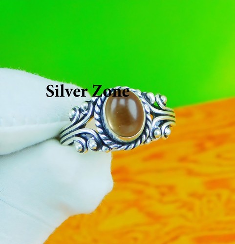 Bague quartz fumé argent - fumé, |