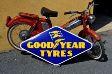 Très grande plaque émaillée GOODYEAR pneus automobiles