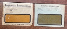 2 enveloppe en tête Administration (Radio Finances) Guerre 1939 1940