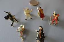 lot de 6 Badge pin s broche BUITONI pate ravioli personnage carnaval fête