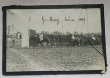 ancienne photo noir blanc tiercé course chevaux JOE BANG 1937 hippodrome SALON