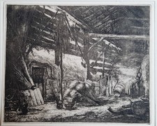 L’intérieur d’une grange