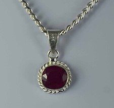 Pendentif Certifié En Saphir