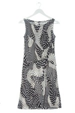 MAYA Robe d’été Dames Robe T EU 36 gris clair-crème-noir style décontracté