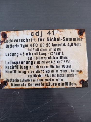 Plaque émaillée allemande - plaque,