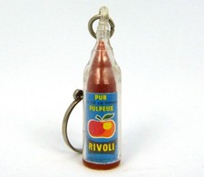 Porte-clés - RIVOLI Le Jus de Pomme d'après RICARD- Bouteille Miniature