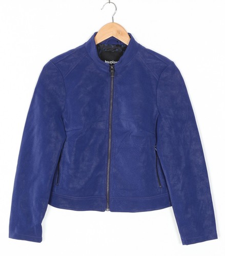 Veste simili cuir desigual - veste, en