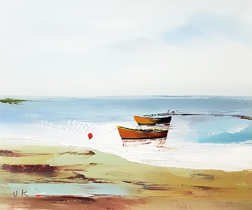 Tableau peinture marine bateau - tableau,