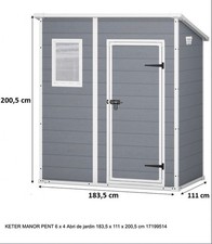 Vends Abri de jardin  résine