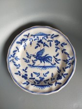 Assiette Faïence Martres Tolosane Décor À L'ibis Atelier Matet Style Moustiers 