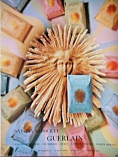 PUBLICITÉ DE PRESSE 1968 SAVONS SAPOCETI DE GUERLAIN CHANT D'ARÔMES MITSOUKO