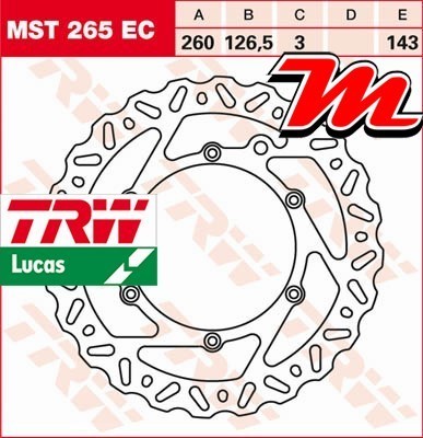Disque frein avant trw - disque, de