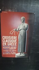 AFFICHE  CROISIERES MESSAGERIES MARITIMES GRECE 1938  LITHOGRAPHIE   60X40CM