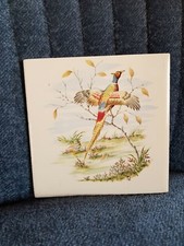 CARREAU CARRELAGE GIEN DÉCOR ANIMAUX CHASSE ENVOL FAISAN