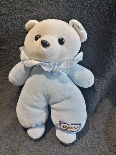 Doudou peluche ours bleu avec - peluche,