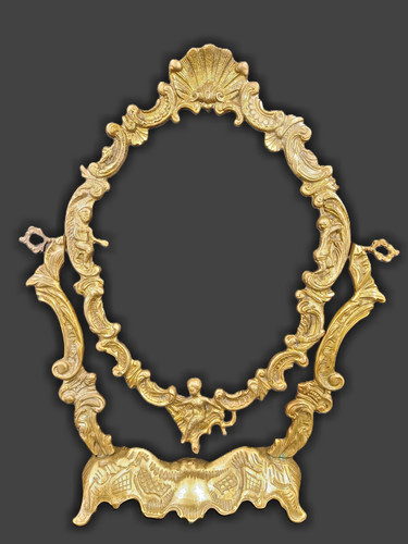 Cadre miroir psyché laiton - miroir,