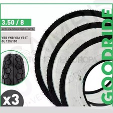 Set 3 Pneus Roue Bande Blanche