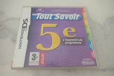 Jeu Nintendo DS - TOUT SAVOIR