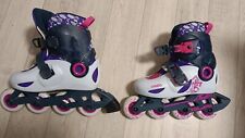 Roller Decathlon fille blanc et rose