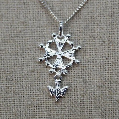 Collier croix huguenote - collier, argent