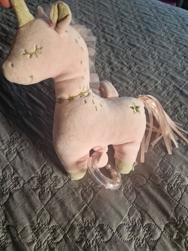Doudou musical licorne rose