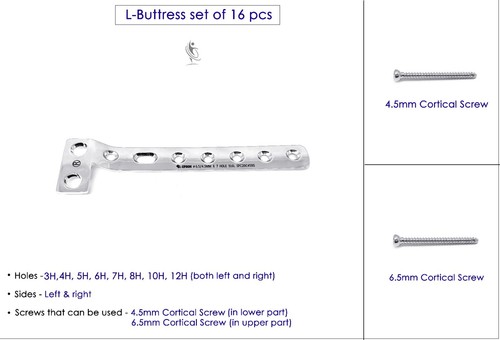 Plaque buttress 5 mm - plaque, l-buttress