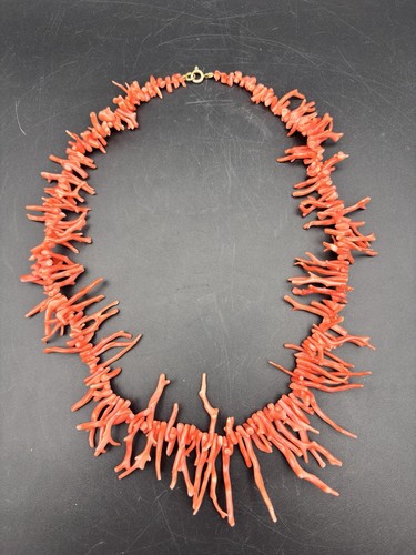 Ancien collier corail rouge - collier,