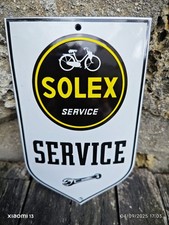 Plaque émaillée SOLEX SERVICE Enamel Sign no Peugeot Mobylette Vespa