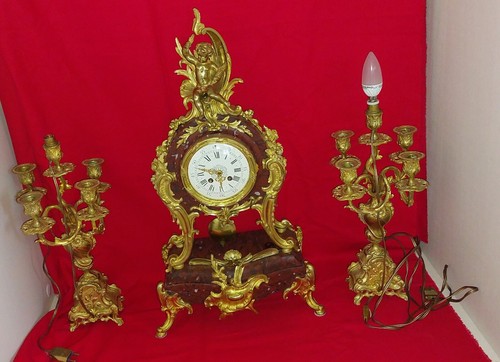 Garniture cheminée bronze - garniture,