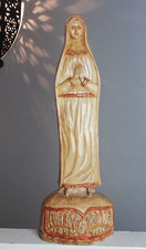 Statue de la vièrge Bretonne ancienne en bois fait main signée
