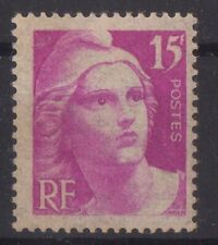 FRANCE ! Timbre ancien MARIANNE de 1945 n°727a Lilas rose pâle RECTO-VERSO