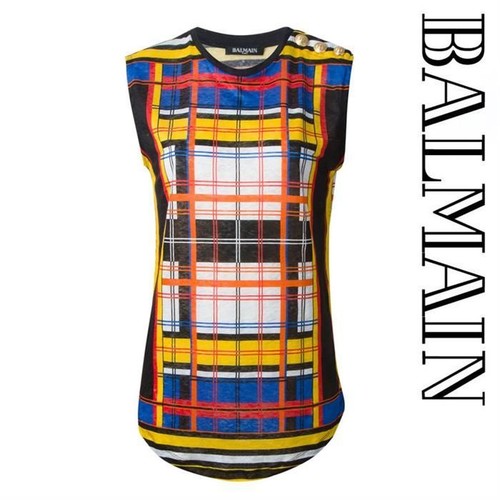 Balmain débardeur lin avec - débardeur, en