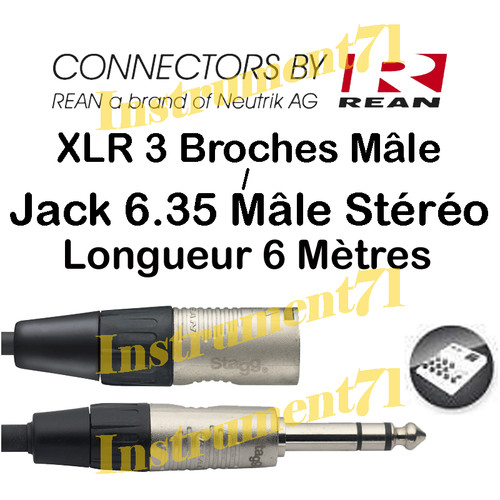 Câble jack stéréo mâle - jack,