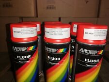 6 BOMBES PEINTURE ROUGE ORANGE FLUO MOTIP 400ml