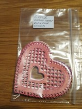 Coeur diamant découpé x6