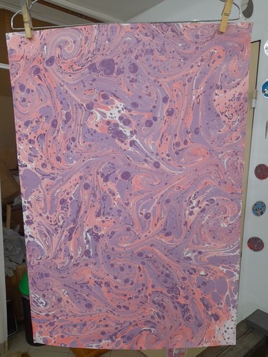 Papier marbré cuve - marbré,