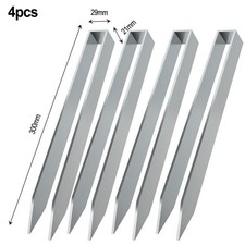 Lot de 4 ancres robustes en acier inoxydable pour tentes et châteaux gonflables