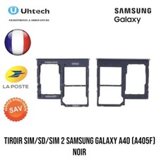 Tiroir SIM / SD / SIM 2 Samsung Galaxy A40 (A405F) Noir