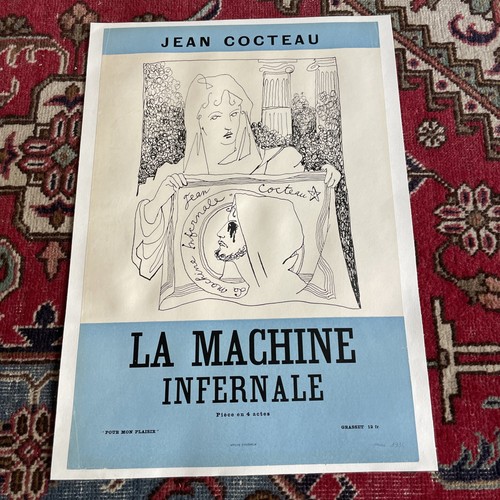 Jean cocteau affiche originale - cocteau,