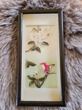 CADRE SERIGRAPHIE CHINOISE OISEAUX 3 D