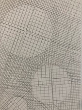 Beau Dessin Abstrait 1976 Crayon Sur Papier abstraction Constructivisme Art XXe