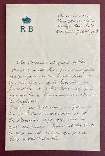 Bonaparte roland s à - roland., l.a.s.