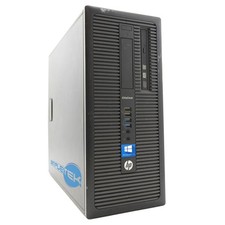 HP 800 G1 Core I3 3.40ghz 8gb 240gb Victoire 10 Ordinateur Fixe Tower R Recyclée