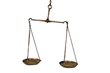 Ancien Main Balance Échelle Pour Or Argent Bijoux Laiton Estampé Kutch Bhuj " 1