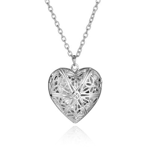 Collier cœur argent chaîne