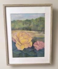 Peinture rose pastel roses